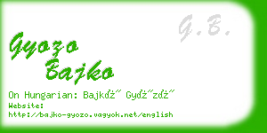 gyozo bajko business card