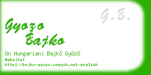 gyozo bajko business card